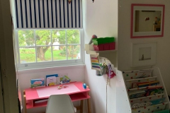 Navy and White Stripes Custom Roller Blinds