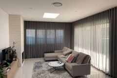 Gemini-Charcoal-Wave-Fold-Sheer-Curtains-with-a-70mm-hem-2-in-front-of-Ecosmart-Express-Shutters-F05-White-89mm-Blades-3