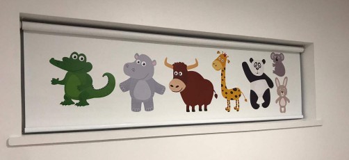 Zoo Animals Custom Printed Roller Blind - Kids Room