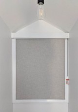 Linesque Blockout Almond in White Full Surround Dim Out Cassette