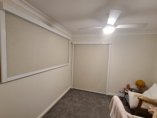 Linesque Blockout Soba in a Full Surround Dim Out White Square Faced Cassette