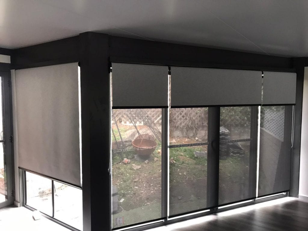Concrete Blockout with black bottom bars